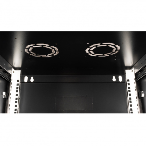 Шкаф 19" телекоммуникационный настенный, 4U 280x600х600 мм, дверь стекло, черный